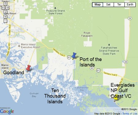 Ten Thousand Island National Wildlife Refuge Map