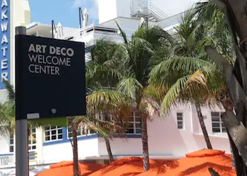 Miami Art Deco Welcome Center on 10th Street and Ocean Drive