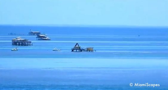 View of Stiltsville from Bill Baggs