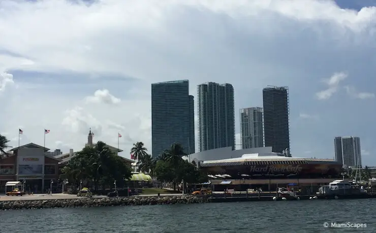 From Biscayne Bay Cruise: Bayside Marketplace Marina and Hard Rock Cafe