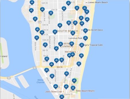Citibike Miami Stations Map
