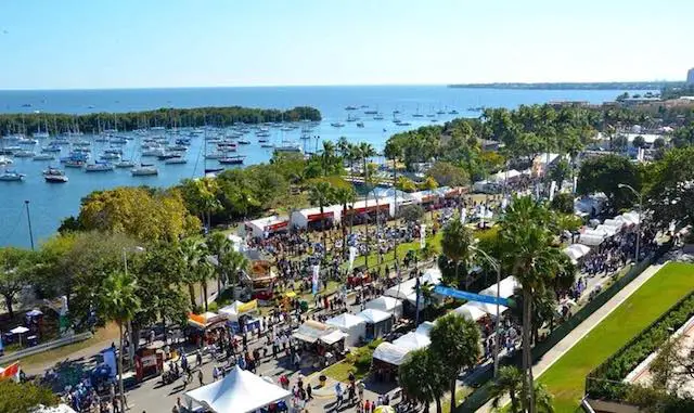 Aerial View of Coconut Grove Arts Festival Grounds