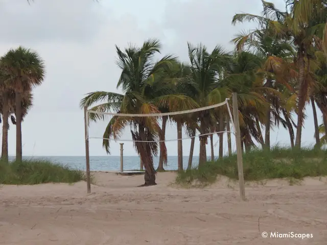 Volleyball nets at Crandon Park