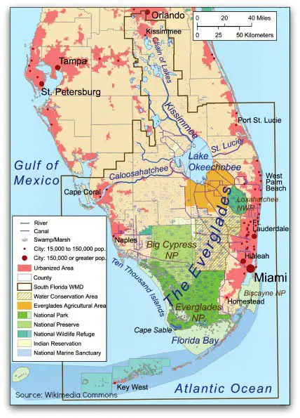 Everglades Facts: Map and Geography of the Everglades