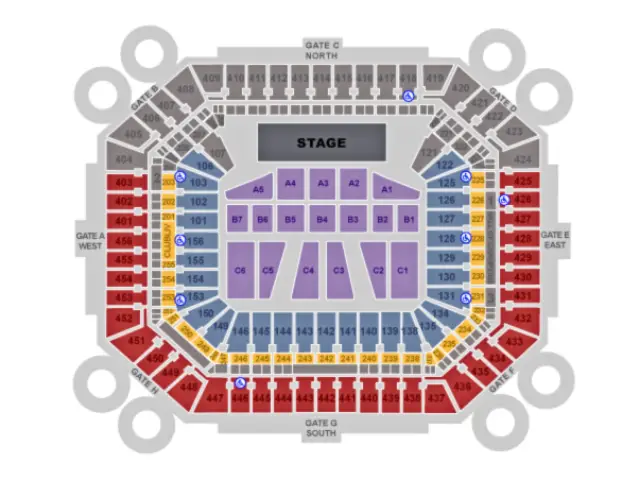 Hard Rock Stadium seating chart for Miami Open