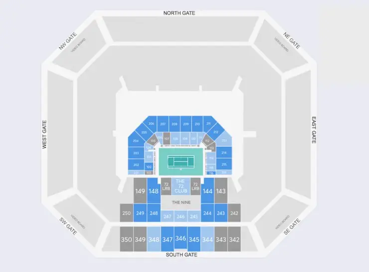 Hard Rock Stadium seating chart for Stadium Court