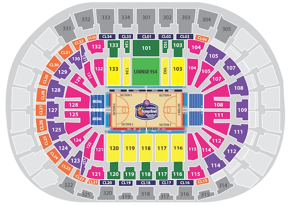 Hard Rock Stadium seating chart for Orange Bowl 2022