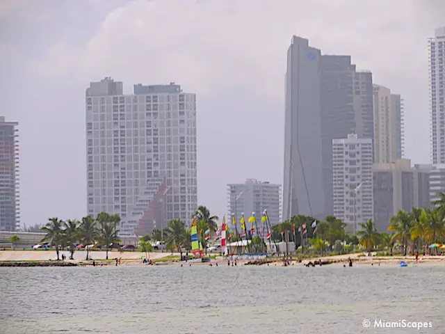Windsurfers at Hobie Beach Key Biscayne Miami Windsurfers at Hobie Beach Key Biscayne Miami