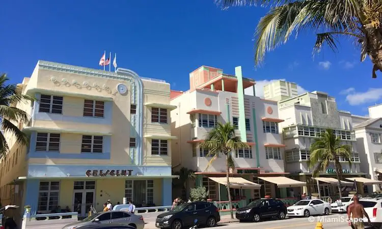 Miami South Beach Art Deco Buildings Ocean Drive