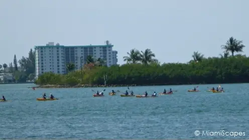 Kayaking at Oleta out on the bay