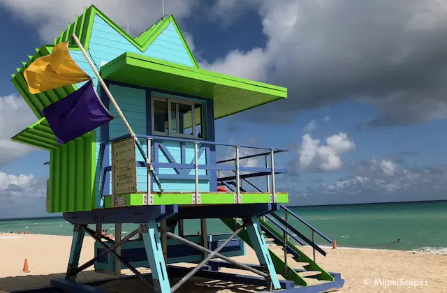 Miami Art Deco Lifeguard Tower on 72nd Street