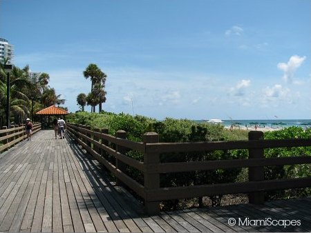 Miami Beach Boardwalk runs from 24th to 46th Streets