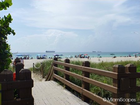 Ocean Views and the Beaches from the Miami Beach Boardwalk