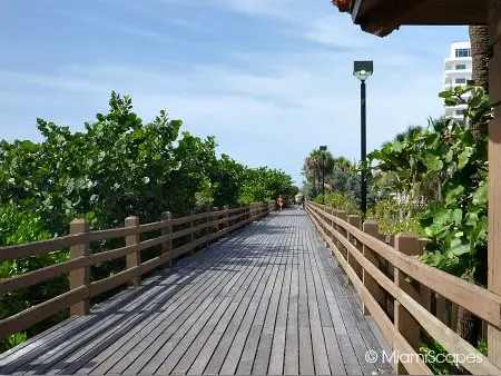 Miami Beach Boardwalk runs from 24th to 46th Streets