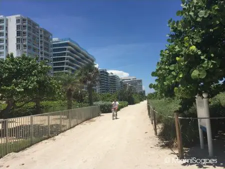 Miami Beach Walk Sandy Stretch between 87th and 96th Streets from Surfside to Bal Harbour