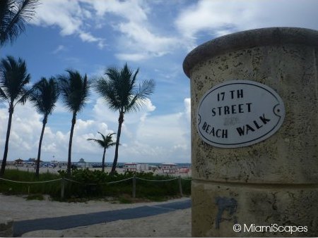 Views of the beach from Miami Beachwalk