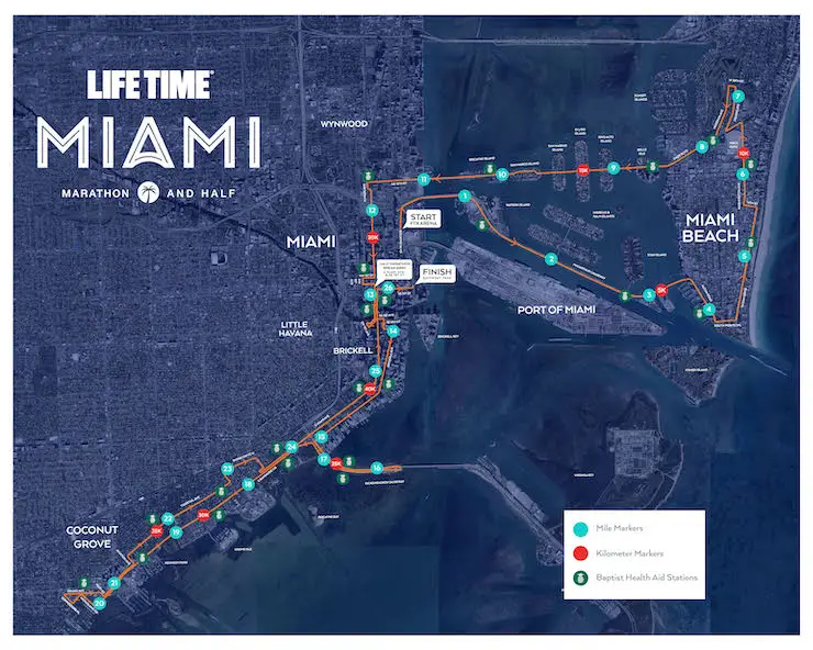 mütterlicherseits desinfizieren Spektrum miami marathon route Residenz