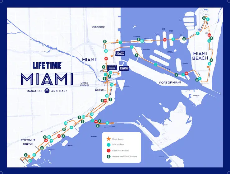 Miami Marathon Course Map