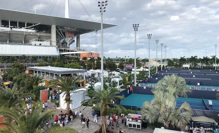 The New Miami Open facilities at Hard Rock Stadium: Tenis Plaza Practice Courts