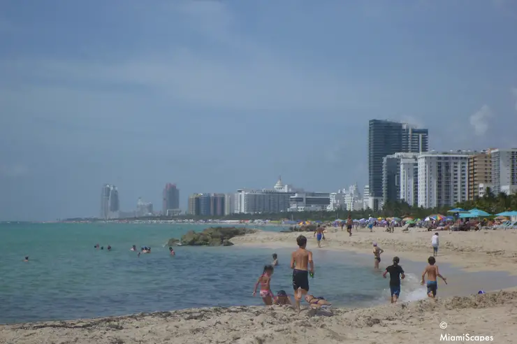 Miami with Kids - beaches Kids at the Beach