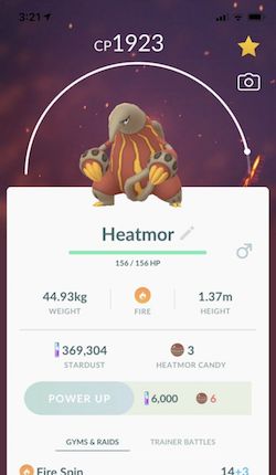 Region specific pokemon go found in Miami: Heatmor