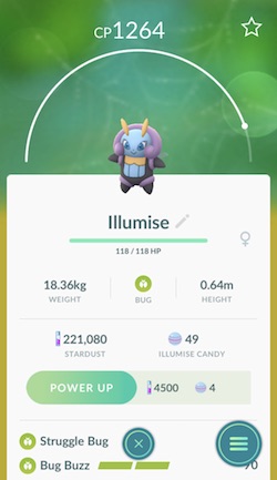 Region specific pokemon go found in Miami: Illumise