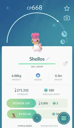 Region specific pokemon go found in Miami:Shellos Pink