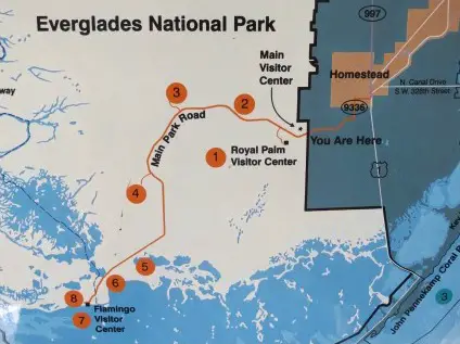 Everglades at Flamingo Map Everglades at Flamingo Map