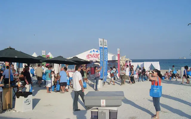 SoBe Food and Wine Fest tents at the beach