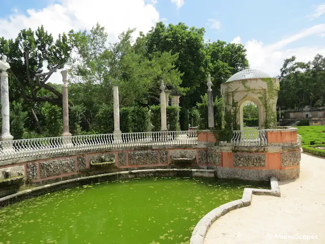 Semi-circular pools at Vizcaya